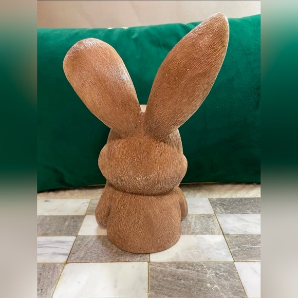 Easter Bunny Resting Bunny With Pink Bow Figurine viral sold out FIRM PRICE - Picture 4 of 5